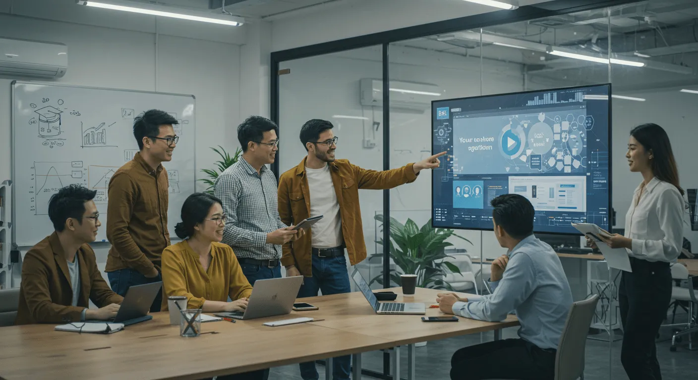 Team collaboration - etabpro professional instructors working together